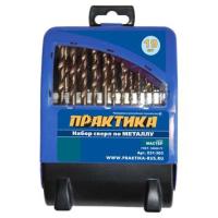 Набор сверл по металлу 1-10мм 19шт. в металлической кассете ПРАКТИКА 