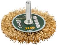 Щетка  дисковая     60 мм, витая, латунная  для дрели  38506  FIT уп.1/300