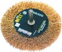 Щетка  дисковая   100, витая, латунная, для дрели  38510  FIT уп.1/200