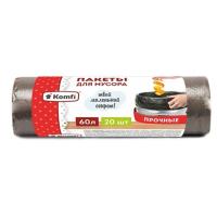 МЕШКИ ДЛЯ МУСОРА 60Л РУЛОН 20ШТ ПНД KOMFI