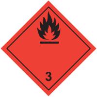 Информационное табло по ДОПОГ, класс опасности 3, легковоспламеняющиеся жидкости, самоклеящееся, 300