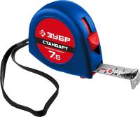 РУЛЕТКАРулетка  7,5м х 25мм, Зубр Стандарт с резин.напыл.  34016-8 1/10
