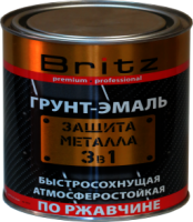 Грунт-эмаль по ржавчине 3 в 1 быстросухнущий черный 5кг
