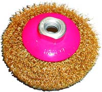 Щетка  коническая   100/М14, витая, латунная  39050 