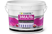 Эмаль акриловая для радиаторов отопления белая глянцевая Лакра 2,4кг