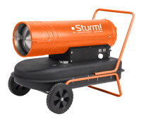 Дизельная тепловая пушка Sturm!, 50 кВт, 718 м3/час, потребл. 3,45 л/ч, бак 43 л, колеса