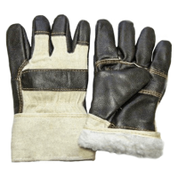 ПЕРЧАТКИ утепленные. комбинированные кожаные