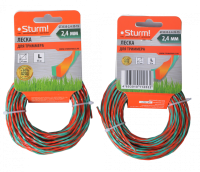 ЛЕСКА   d=2.4 мм, l=15 м, усилен. круч.квадр, оранж./зел.  Sturm!