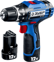 Дрель-шуруповерт DL-12 A5, 2 АКБ, в кейсе, ЗУБР Профессионал