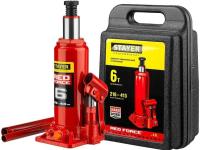 Домкрат Stayer Red Force 6т 216-413мм бутылочный гидравлический в кейсе