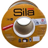 Уплотнитель D-50 50 черный самоклеящийся 12х10мм 50м