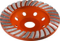 КРУГ ШЛИФ-ЧАШКА 125х22 ЗУБР  Тurbo. 33375-125 (красн)