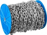 Цепь короткозвенная, DIN 766, оцинкованная сталь, d=2мм, L=200м