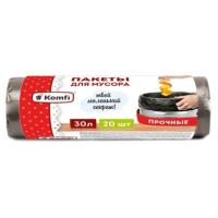 МЕШКИ ДЛЯ МУСОРА 30Л РУЛОН 20ШТ ПНД KOMFI
