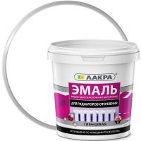 Эмаль акриловая для радиаторов отопления белая глянцевая Лакра 0,9кг