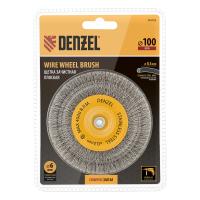 Щетка  дисковая    100 мм, витая, нержавеющая проволока,со шпилькой Denzel  744793