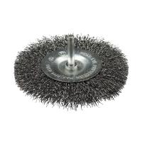 Щетка  дисковая   100мм, гофр,стальная для дрели  № 155 ПрофОснастка Мастер, хв. 6мм RPM 4500 S 0,3