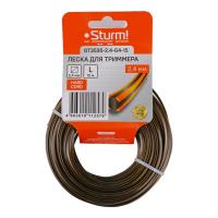 ЛЕСКА      d=2.4 мм, l=15 м, квадрат усилен., оранж/черн. Sturm!