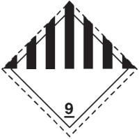 Информационное табло по ДОПОГ, класс опасности 9, прочие опасные вещества, самоклеящееся, 300х300 м