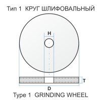 КРУГ 1  150Х20Х12.7 25А 25СМ1-2 (F60 K/L) V   Л