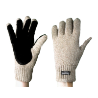 ПЕРЧАТКИ  шерстяные утепленные ИНЕЙ  со спилковыми накладками