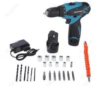 Аккумуляторная дрель-шуруповерт с набором ProfiPower MK-12BT (12В, Li-Ion-2шт, 1.5 Ач, кейс)