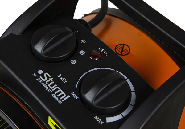 ТЕПЛОВАЯ ПУШКА 3000  FH3022C .5-3кВт, керам. термостат, защита от перегрева, СОЮЗ