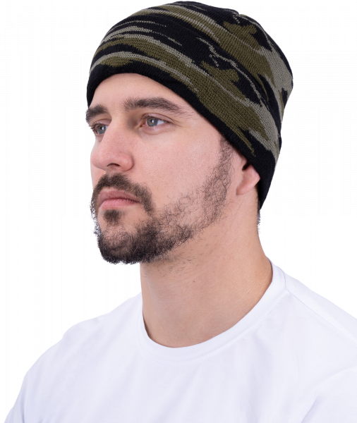 ШАПКА ТРИКОТАЖНАЯ П/Ш     КМФ двойная  (зеленая)