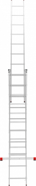 Лестница трехсекционная алюминиевая 6 ступеней Новая Высота NV2230